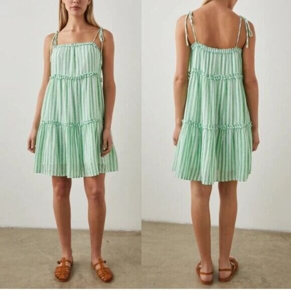Rails Caralyn cayman green stripe mini dress medium - Picture 1 of 6